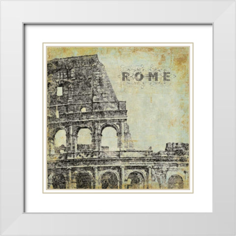 Rome White Modern Wood Framed Art Print with Double Matting by Marrott, Stephanie