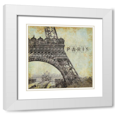 Paris White Modern Wood Framed Art Print with Double Matting by Marrott, Stephanie