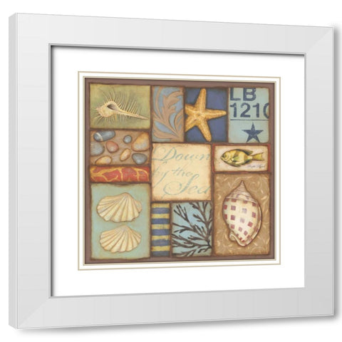 Down by the Sea White Modern Wood Framed Art Print with Double Matting by Marrott, Stephanie