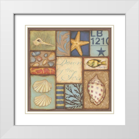 Down by the Sea White Modern Wood Framed Art Print with Double Matting by Marrott, Stephanie