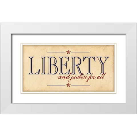 Liberty White Modern Wood Framed Art Print with Double Matting by Marrott, Stephanie
