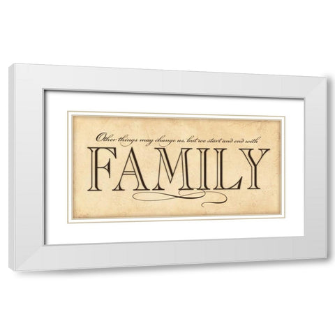 Family White Modern Wood Framed Art Print with Double Matting by Marrott, Stephanie