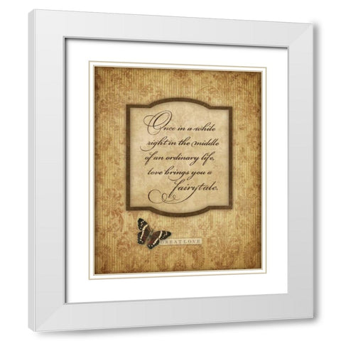 Once in a While White Modern Wood Framed Art Print with Double Matting by Marrott, Stephanie