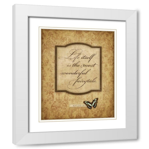 Life Itself White Modern Wood Framed Art Print with Double Matting by Marrott, Stephanie