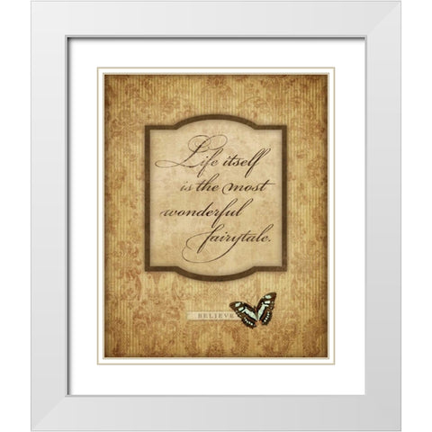 Life Itself White Modern Wood Framed Art Print with Double Matting by Marrott, Stephanie