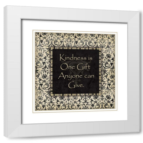 Kindness White Modern Wood Framed Art Print with Double Matting by Marrott, Stephanie