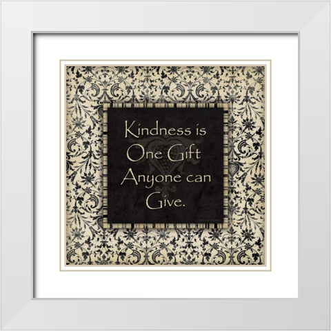 Kindness White Modern Wood Framed Art Print with Double Matting by Marrott, Stephanie
