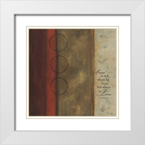 Man is Not White Modern Wood Framed Art Print with Double Matting by Marrott, Stephanie