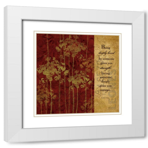 Deeply Loved White Modern Wood Framed Art Print with Double Matting by Marrott, Stephanie