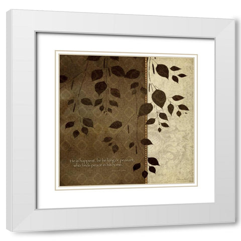 He is Happiest White Modern Wood Framed Art Print with Double Matting by Marrott, Stephanie