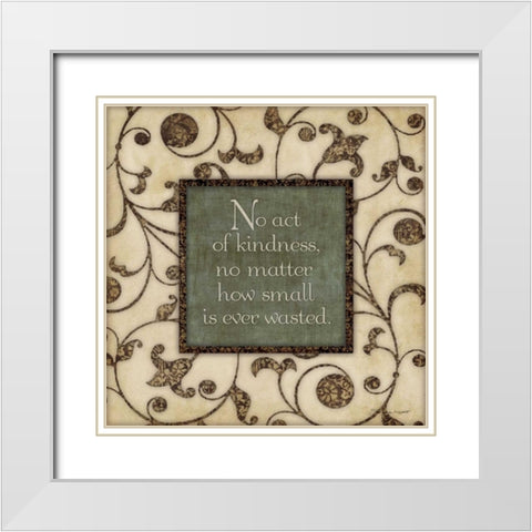 No Act White Modern Wood Framed Art Print with Double Matting by Marrott, Stephanie