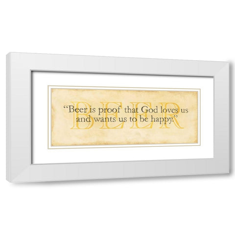 Beer White Modern Wood Framed Art Print with Double Matting by Marrott, Stephanie