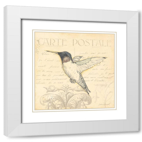 Bird III White Modern Wood Framed Art Print with Double Matting by Marrott, Stephanie