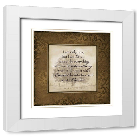 911 I Am One White Modern Wood Framed Art Print with Double Matting by Marrott, Stephanie