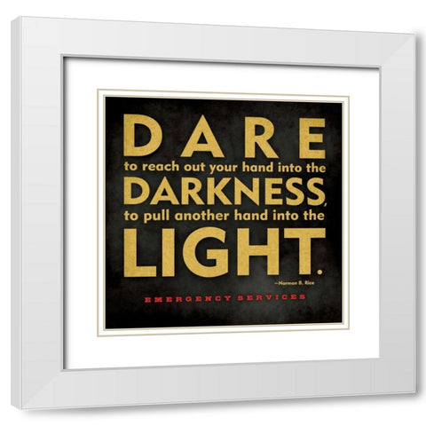 Emergency Services - Darkness White Modern Wood Framed Art Print with Double Matting by Marrott, Stephanie