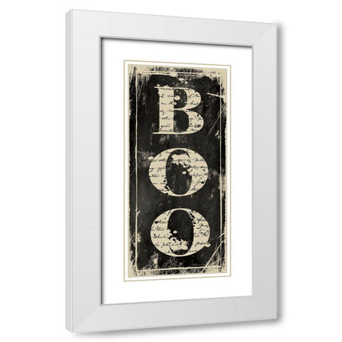 Boo White Modern Wood Framed Art Print with Double Matting by Marrott, Stephanie
