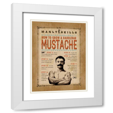 Manly Skills II White Modern Wood Framed Art Print with Double Matting by Marrott, Stephanie