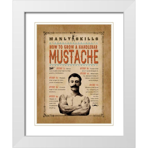 Manly Skills II White Modern Wood Framed Art Print with Double Matting by Marrott, Stephanie