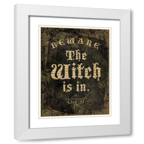 The Witch White Modern Wood Framed Art Print with Double Matting by Marrott, Stephanie