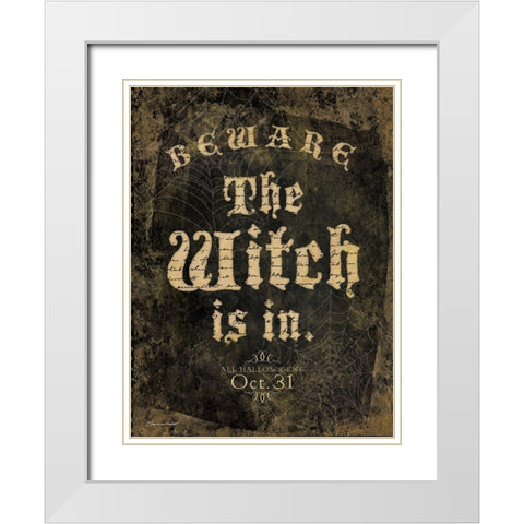 The Witch White Modern Wood Framed Art Print with Double Matting by Marrott, Stephanie