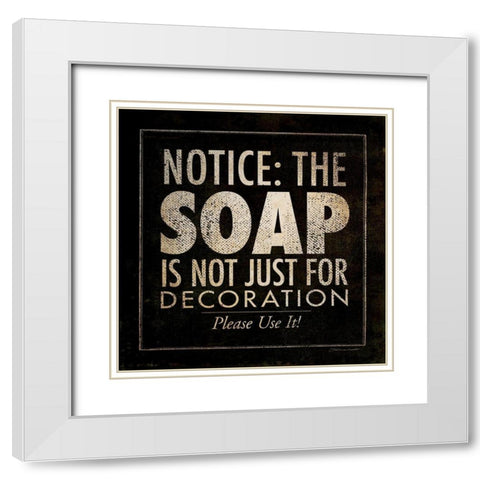 Soap White Modern Wood Framed Art Print with Double Matting by Marrott, Stephanie