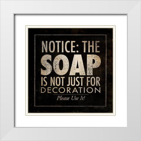 Soap White Modern Wood Framed Art Print with Double Matting by Marrott, Stephanie