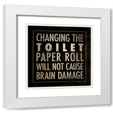 Change The TP White Modern Wood Framed Art Print with Double Matting by Marrott, Stephanie