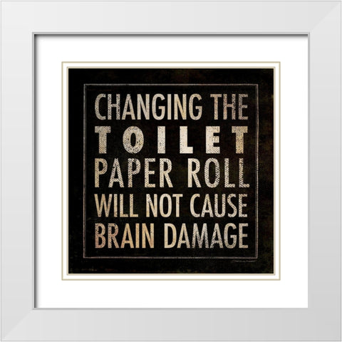 Change The TP White Modern Wood Framed Art Print with Double Matting by Marrott, Stephanie