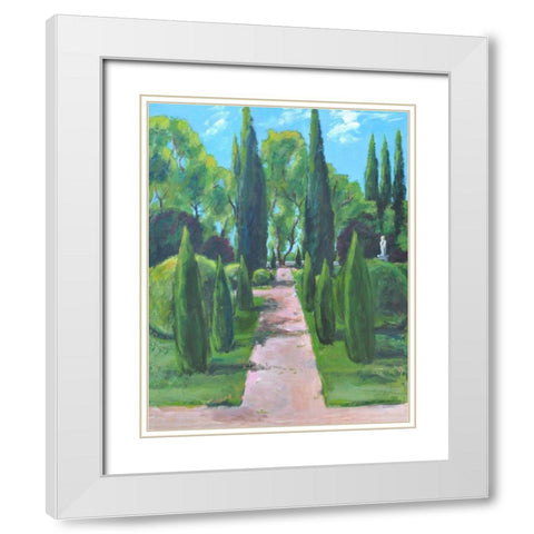 Lake Gardens White Modern Wood Framed Art Print with Double Matting by Stevens, Allayn
