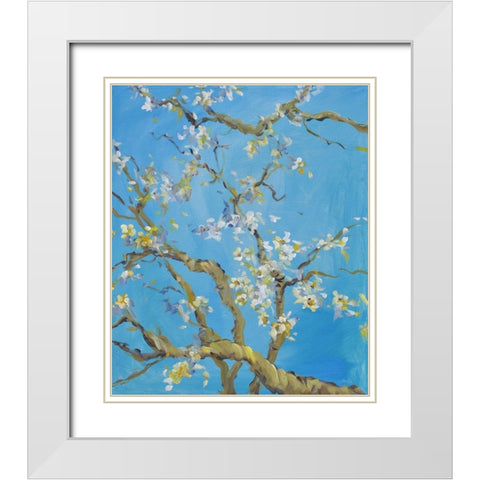 Cherry Blossom -2 White Modern Wood Framed Art Print with Double Matting by Stevens, Allayn