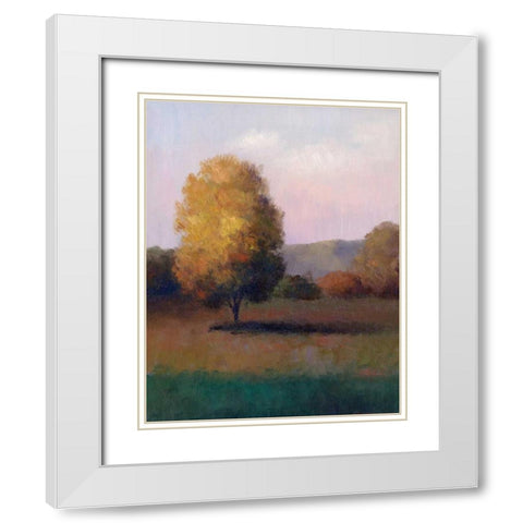 Tree in the Sun I White Modern Wood Framed Art Print with Double Matting by Chin, Art