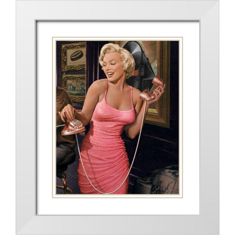 Marilyns Call White Modern Wood Framed Art Print with Double Matting by Consani, Chris