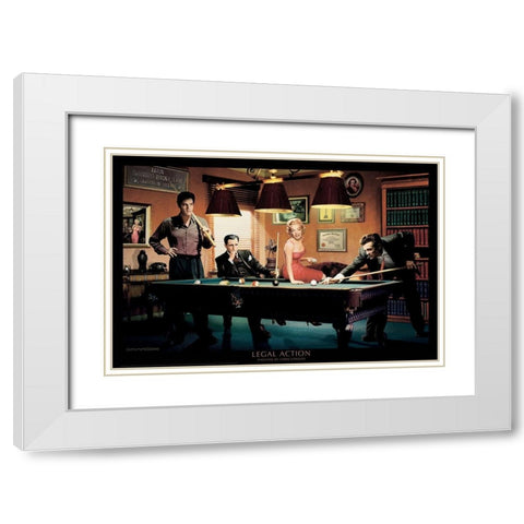 Legal Action White Modern Wood Framed Art Print with Double Matting by Consani, Chris