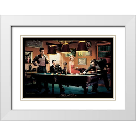 Legal Action White Modern Wood Framed Art Print with Double Matting by Consani, Chris