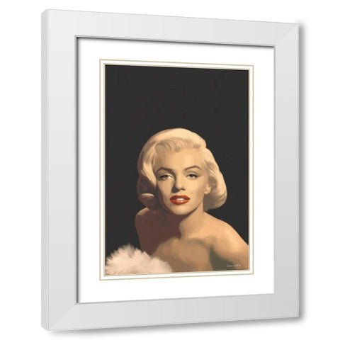 Classic Beauty In Graphic Gray White Modern Wood Framed Art Print with Double Matting by Consani, Chris