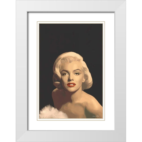 Classic Beauty In Graphic Gray White Modern Wood Framed Art Print with Double Matting by Consani, Chris