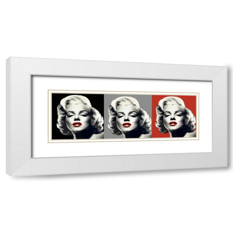 Marilyn Graphic Trio White Modern Wood Framed Art Print with Double Matting by Consani, Chris