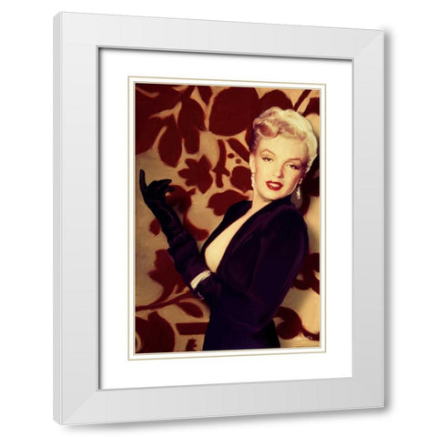 Marilyn Gloves White Modern Wood Framed Art Print with Double Matting by Consani, Chris