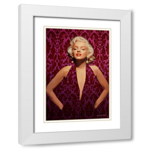 Victorian Marilyn White Modern Wood Framed Art Print with Double Matting by Consani, Chris