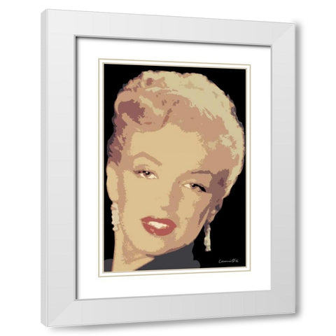 Posterized White Modern Wood Framed Art Print with Double Matting by Consani, Chris