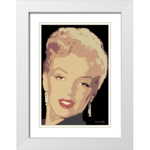 Posterized White Modern Wood Framed Art Print with Double Matting by Consani, Chris