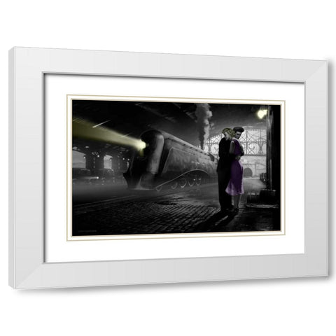 Loves Departure White Modern Wood Framed Art Print with Double Matting by Consani, Chris
