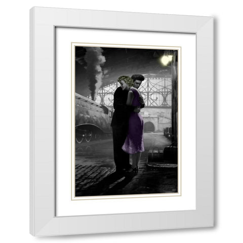 Loves Departure White Modern Wood Framed Art Print with Double Matting by Consani, Chris