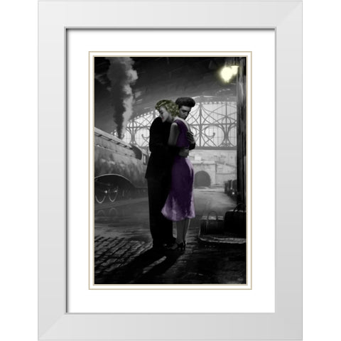 Loves Departure White Modern Wood Framed Art Print with Double Matting by Consani, Chris