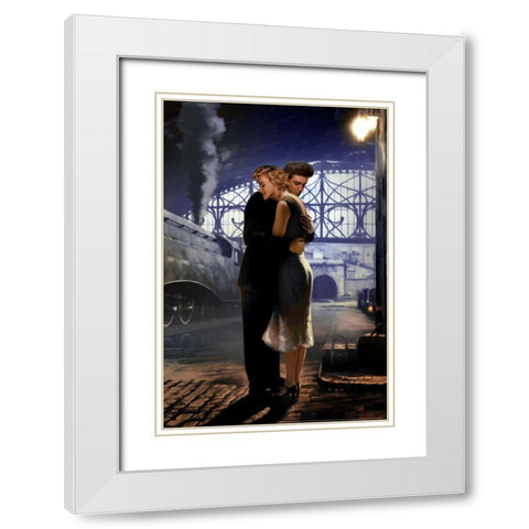 Loves Departure White Modern Wood Framed Art Print with Double Matting by Consani, Chris