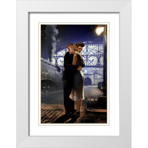 Loves Departure White Modern Wood Framed Art Print with Double Matting by Consani, Chris