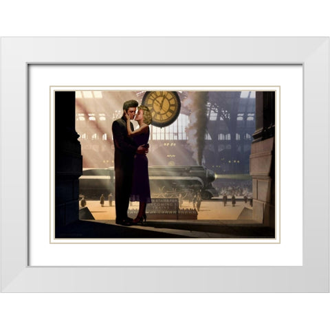 Loves Return White Modern Wood Framed Art Print with Double Matting by Consani, Chris