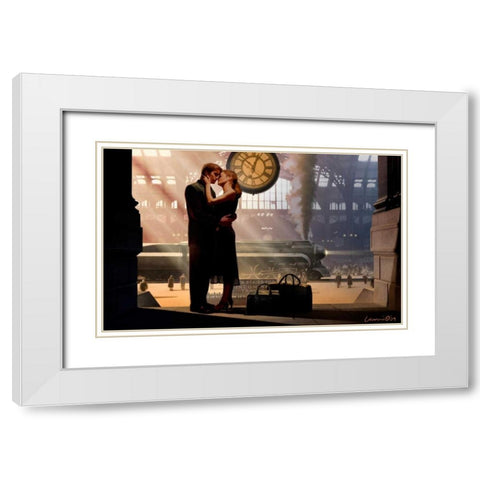 Aurevoir White Modern Wood Framed Art Print with Double Matting by Consani, Chris