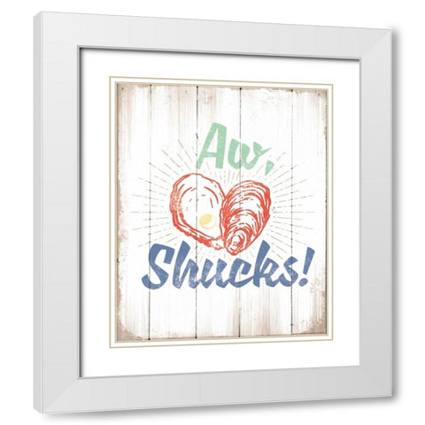 Aw Shucks White Modern Wood Framed Art Print with Double Matting by Brando, JJ