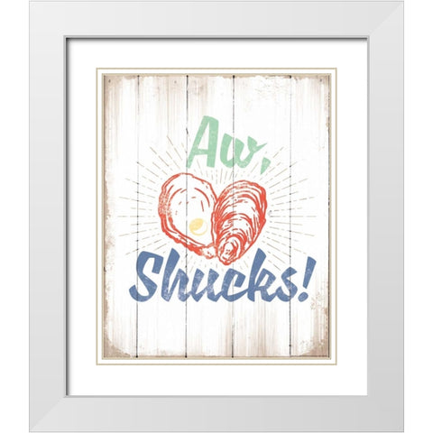 Aw Shucks White Modern Wood Framed Art Print with Double Matting by Brando, JJ